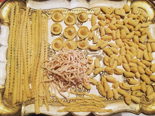 A Fresh Pasta Feast: Tagliatelle, Fusilli Orecchiette and Ravioli